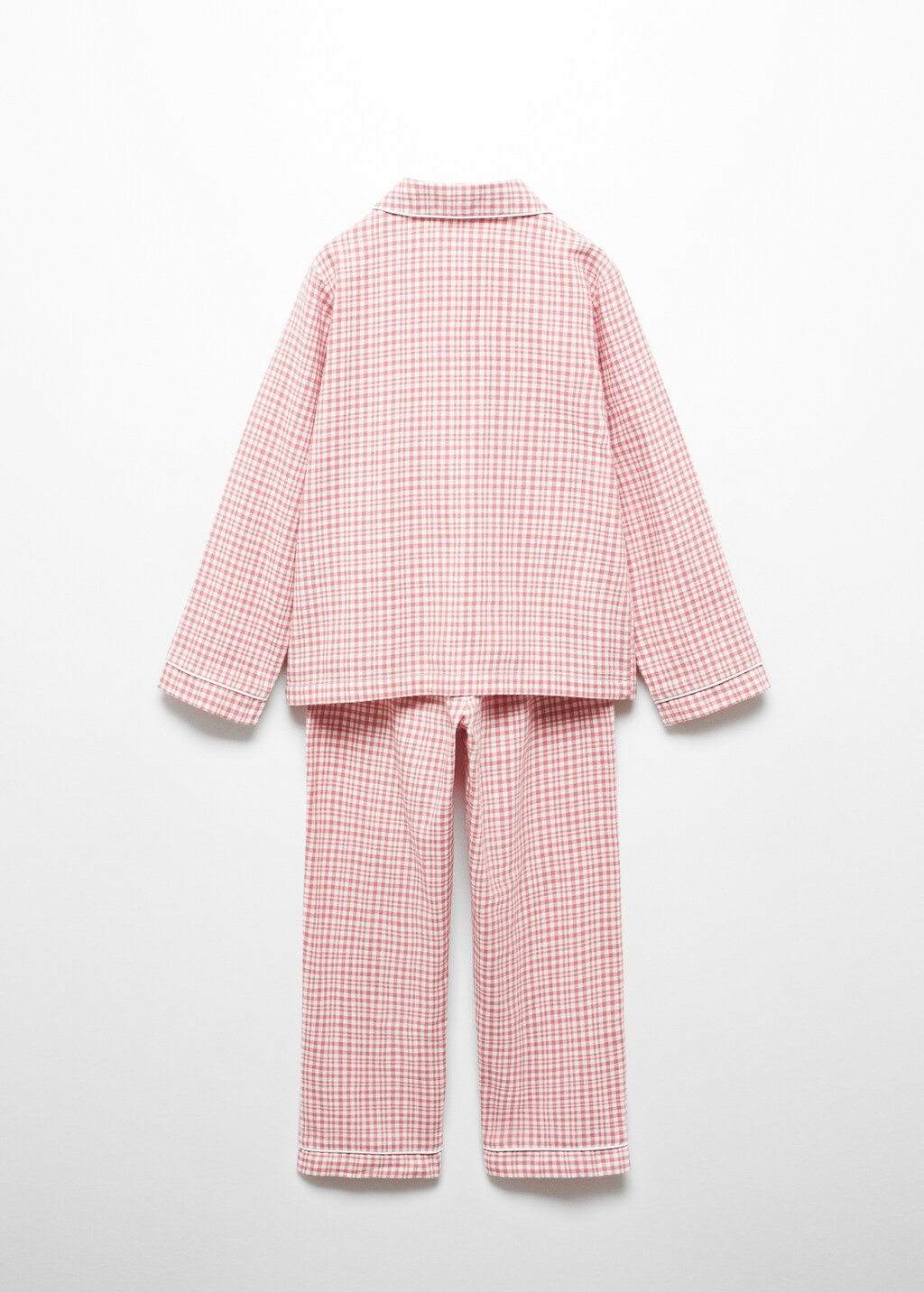 Two-pieces check long pyjamas - Reverse of the article