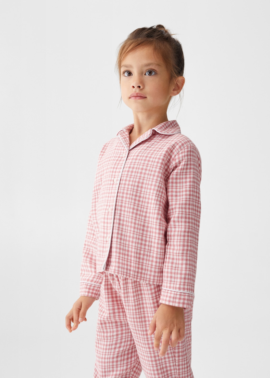 Checked cotton pyjamas - Medium plane