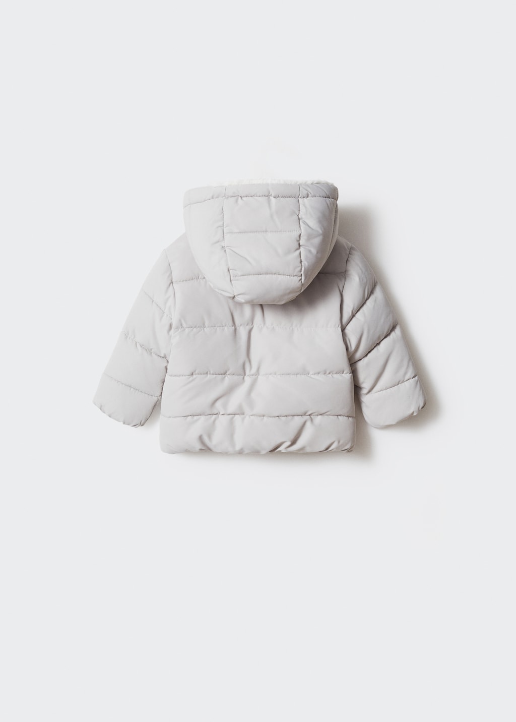 Hood quilted coat - Reverse of the article