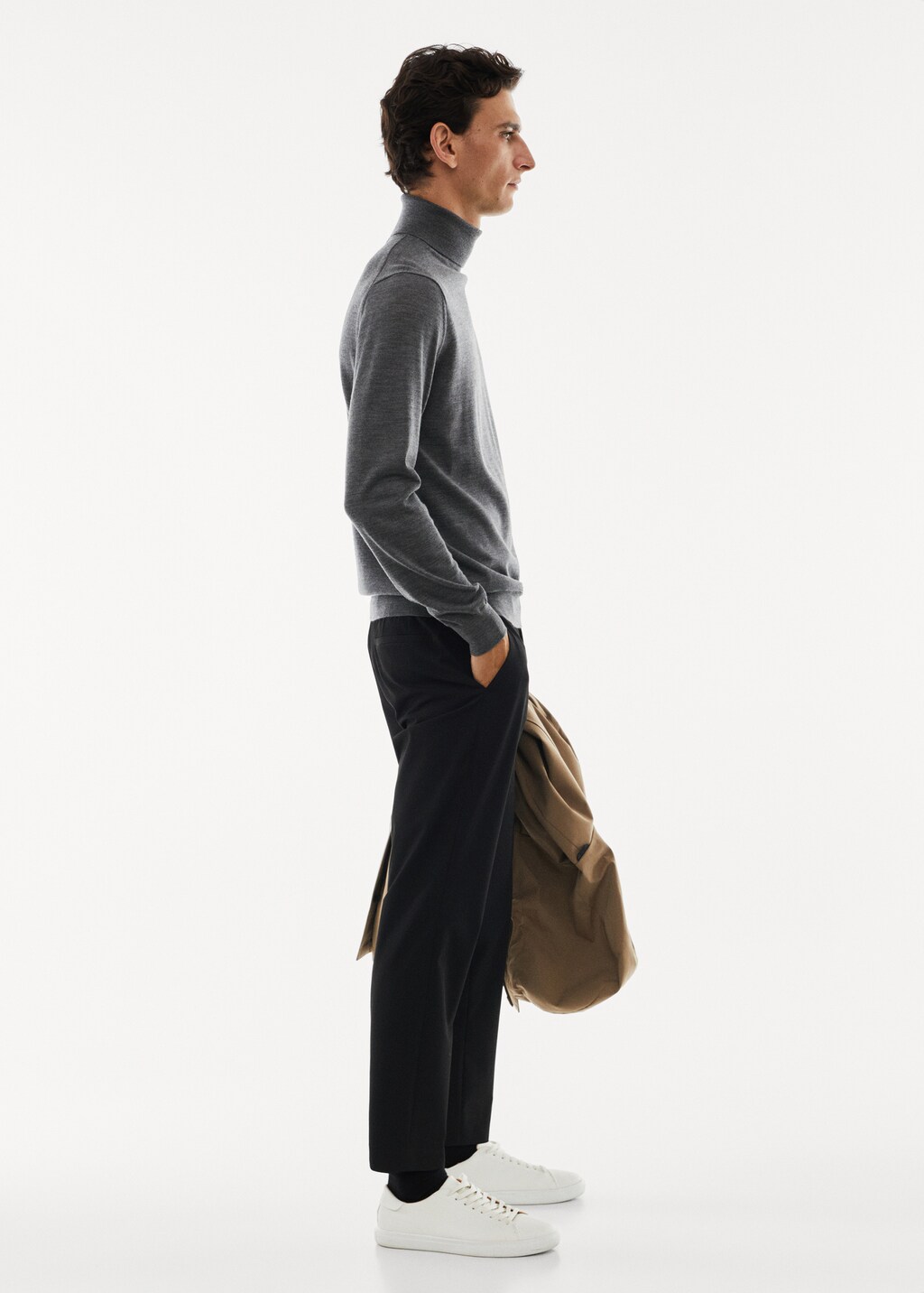 100% merino wool turtleneck sweater - Details of the article 2