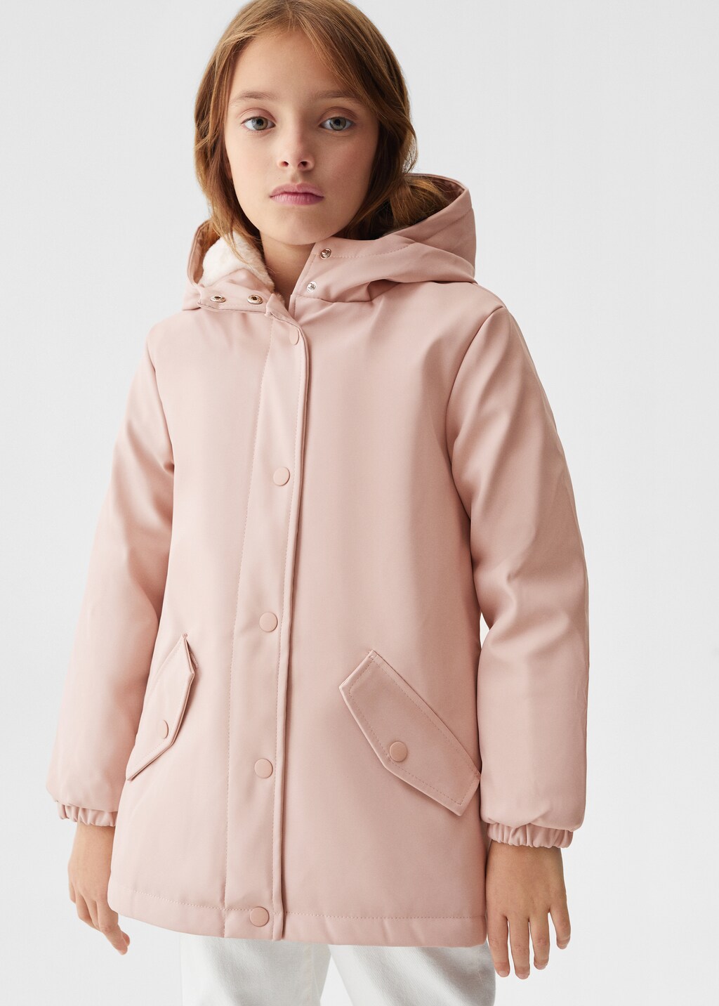 Hooded water-repellent parka