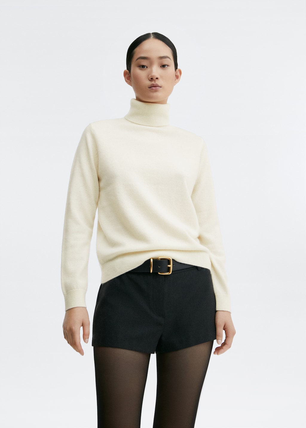 100% cashmere turtleneck sweater - Medium plane