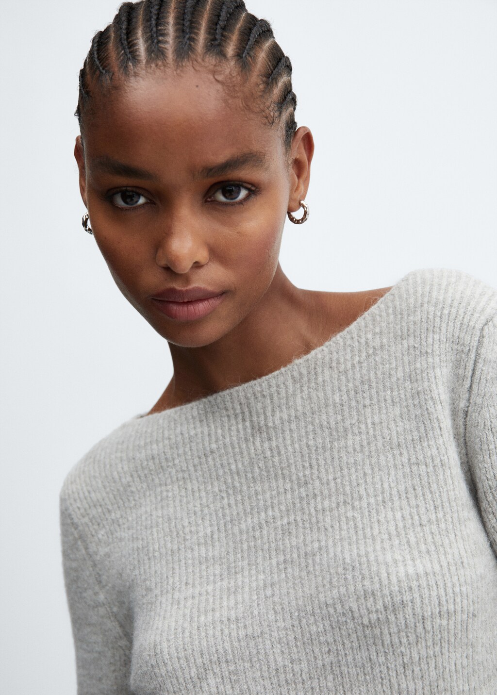 Boat-neck knitted sweater - Details of the article 1