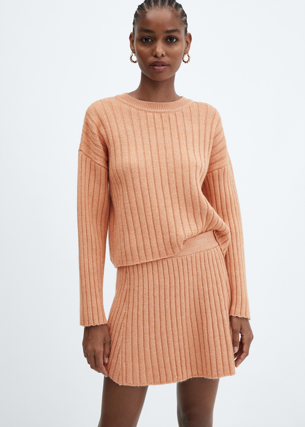 Ribbed round-neck sweater  - Medium plane