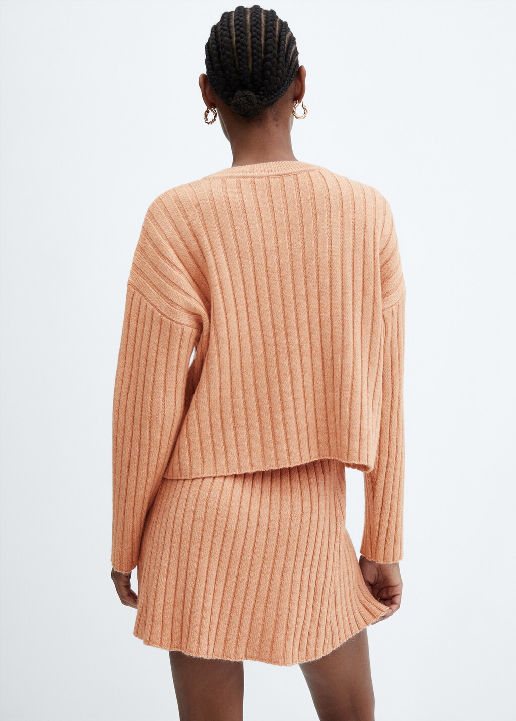 Ribbed round-neck sweater  - Reverse of the article