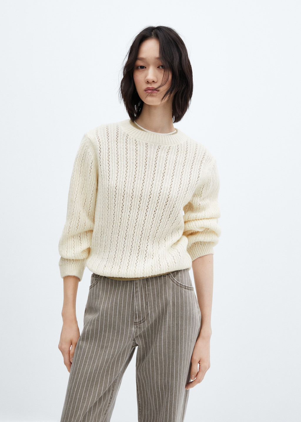 Openwork panel sweater - Medium plane