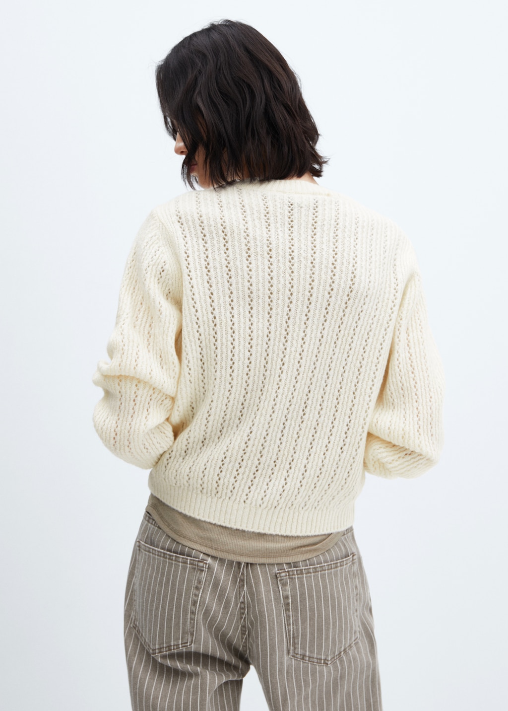 Openwork panel sweater - Reverse of the article