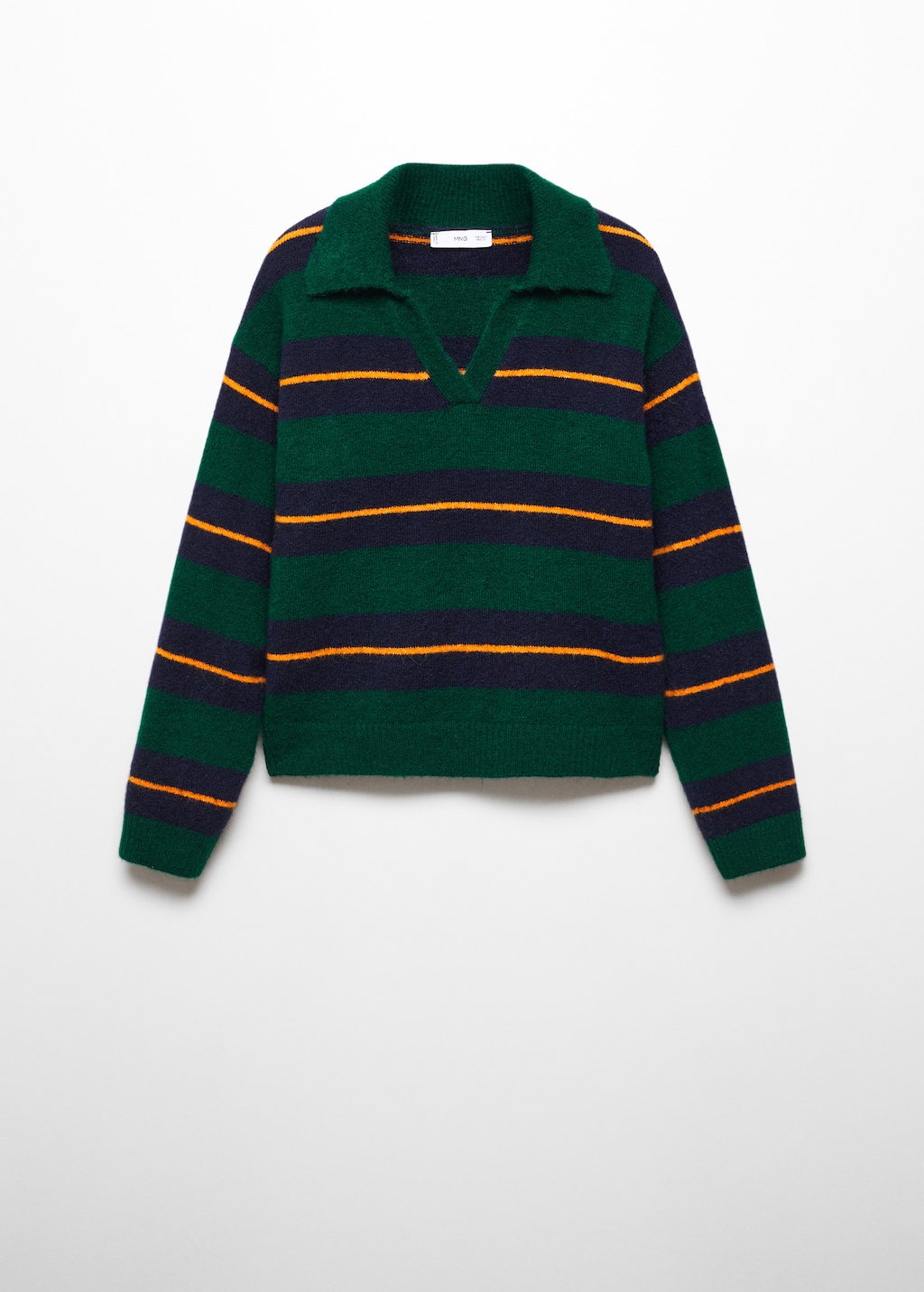 Striped polo-neck sweater - Article without model