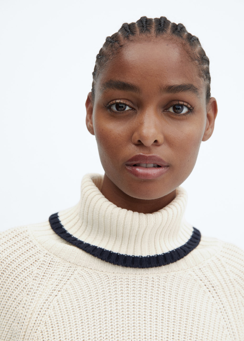 Striped turtleneck sweater - Details of the article 1