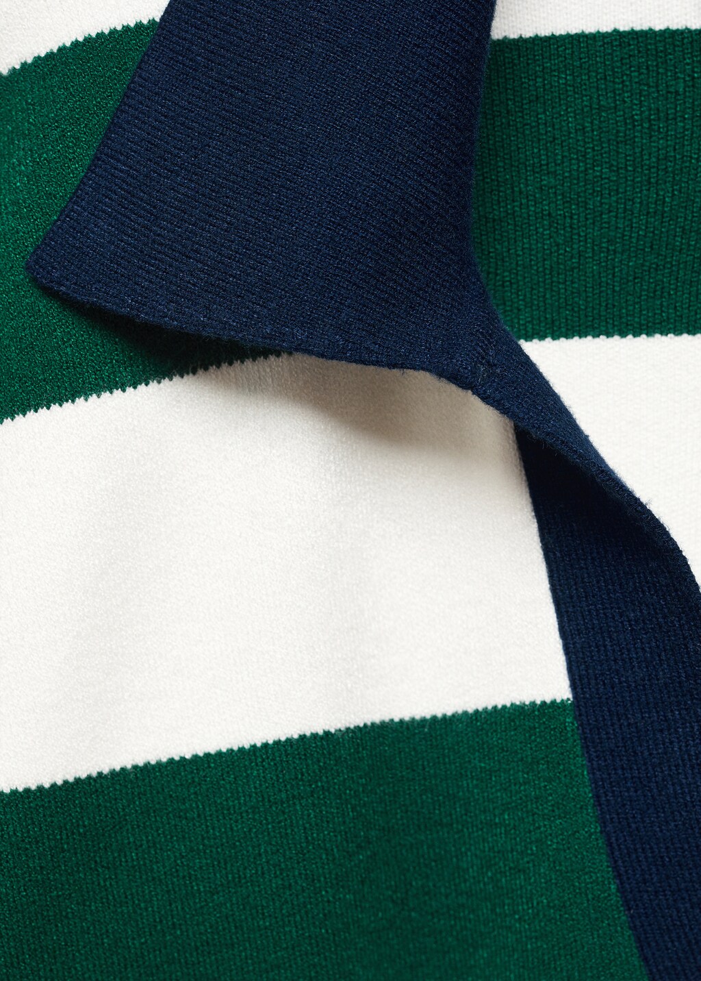 Striped polo-neck sweater - Details of the article 8