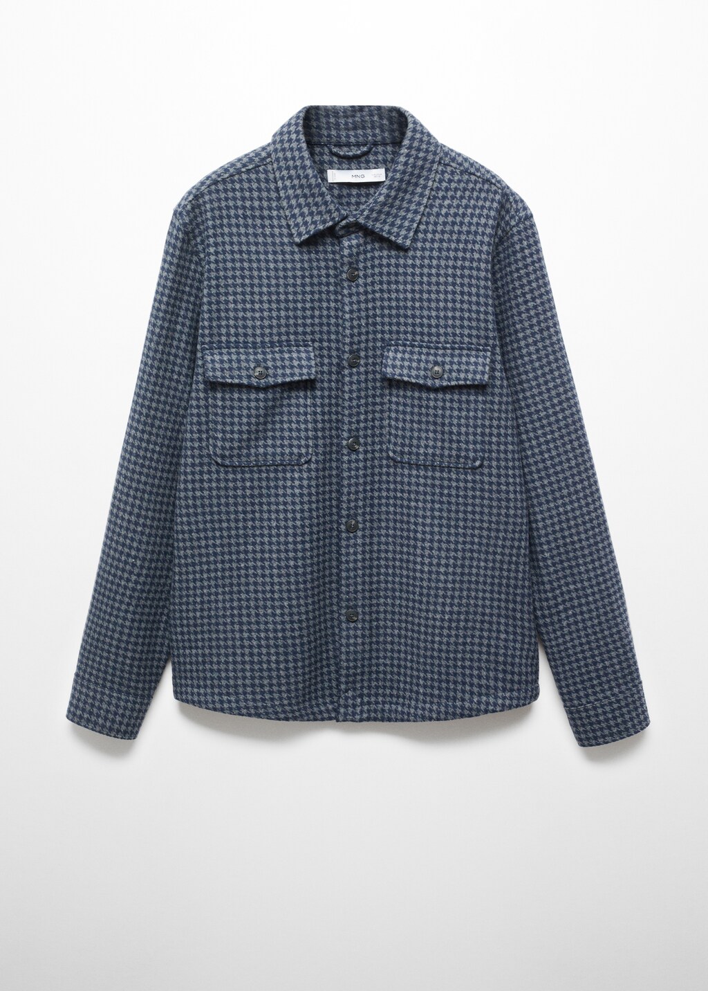 Houndstooth wool overshirt - Article without model