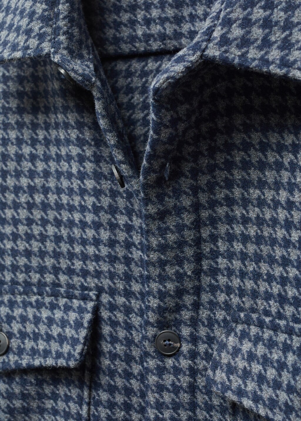 Houndstooth wool overshirt - Details of the article 8