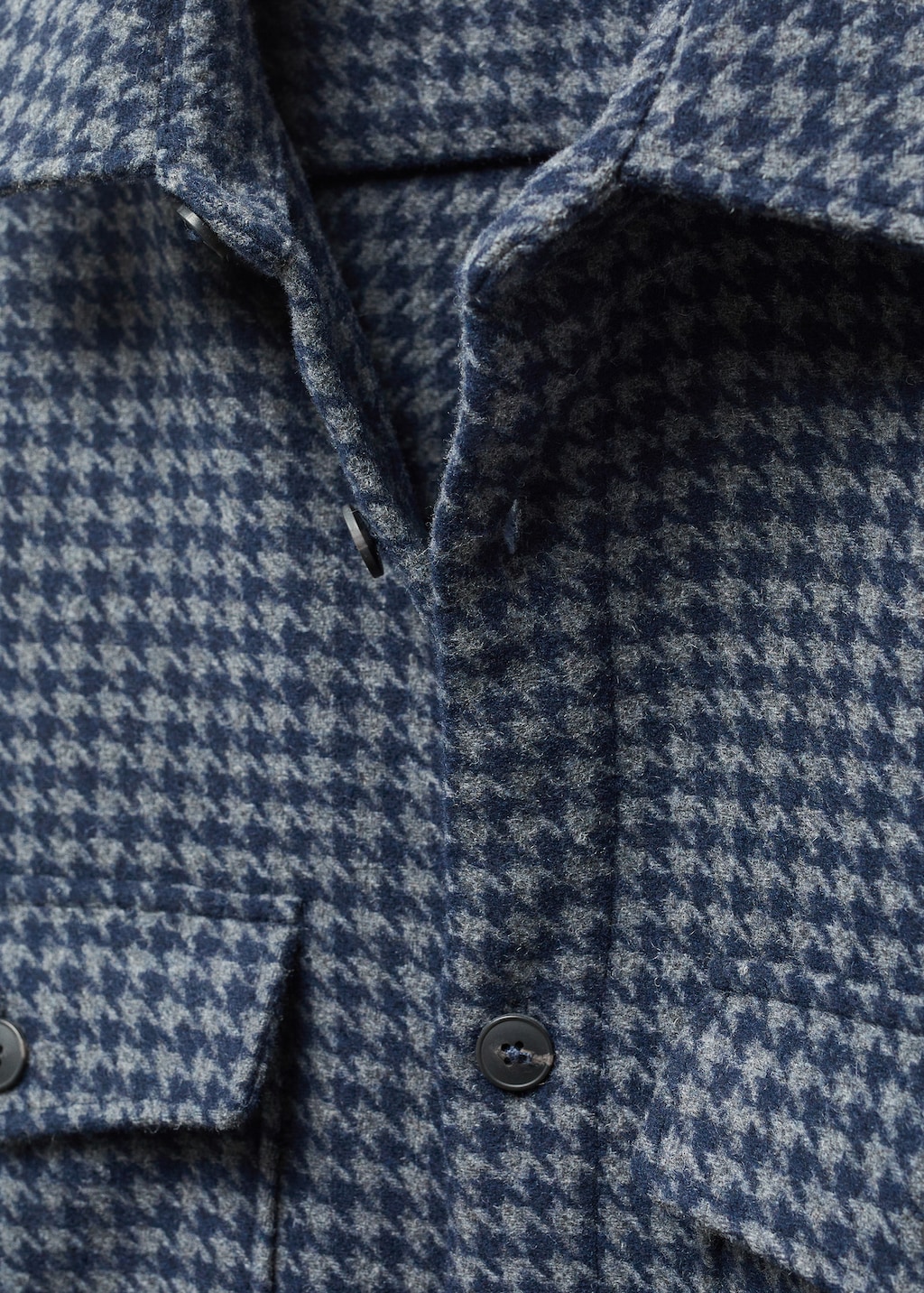 Woll-Overshirt mit Hahnentrittmuster - Detail des Artikels 8