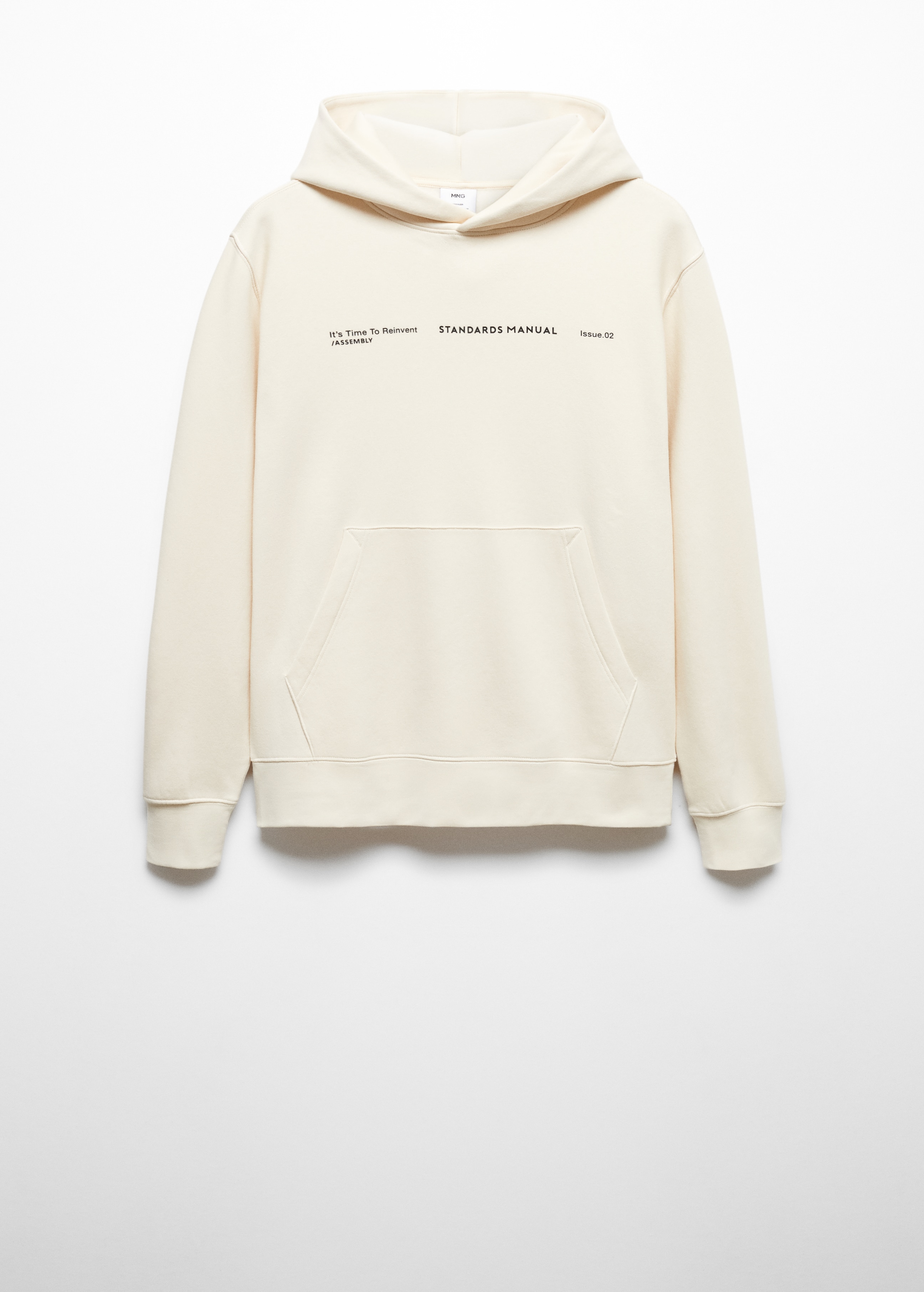 Cotton hooded sweatshirt text - Article without model
