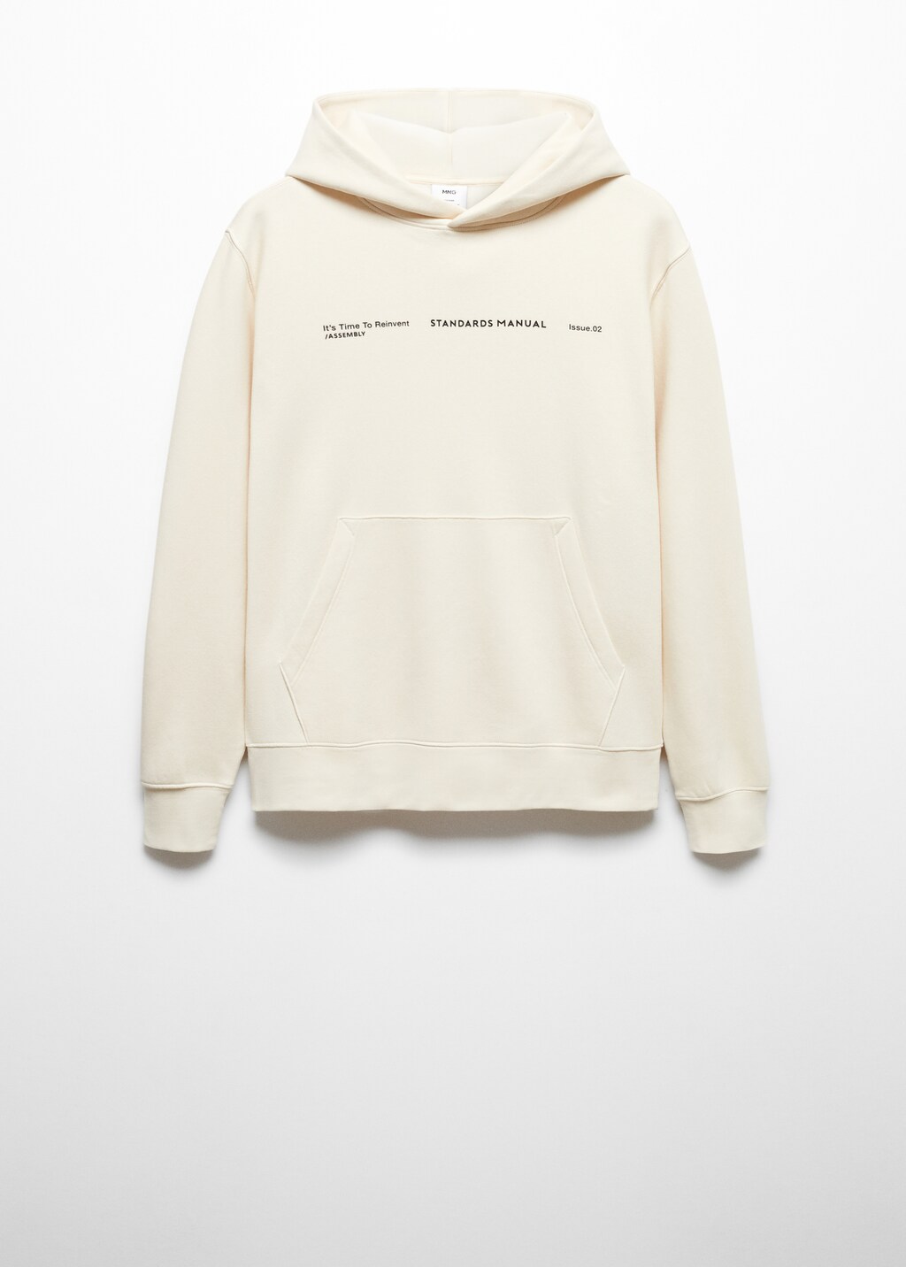 Cotton hooded sweatshirt text - Article without model