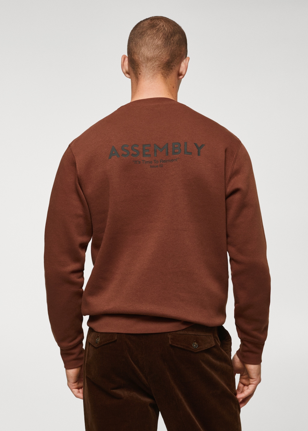 Cotton sweatshirt with text - Reverse of the article