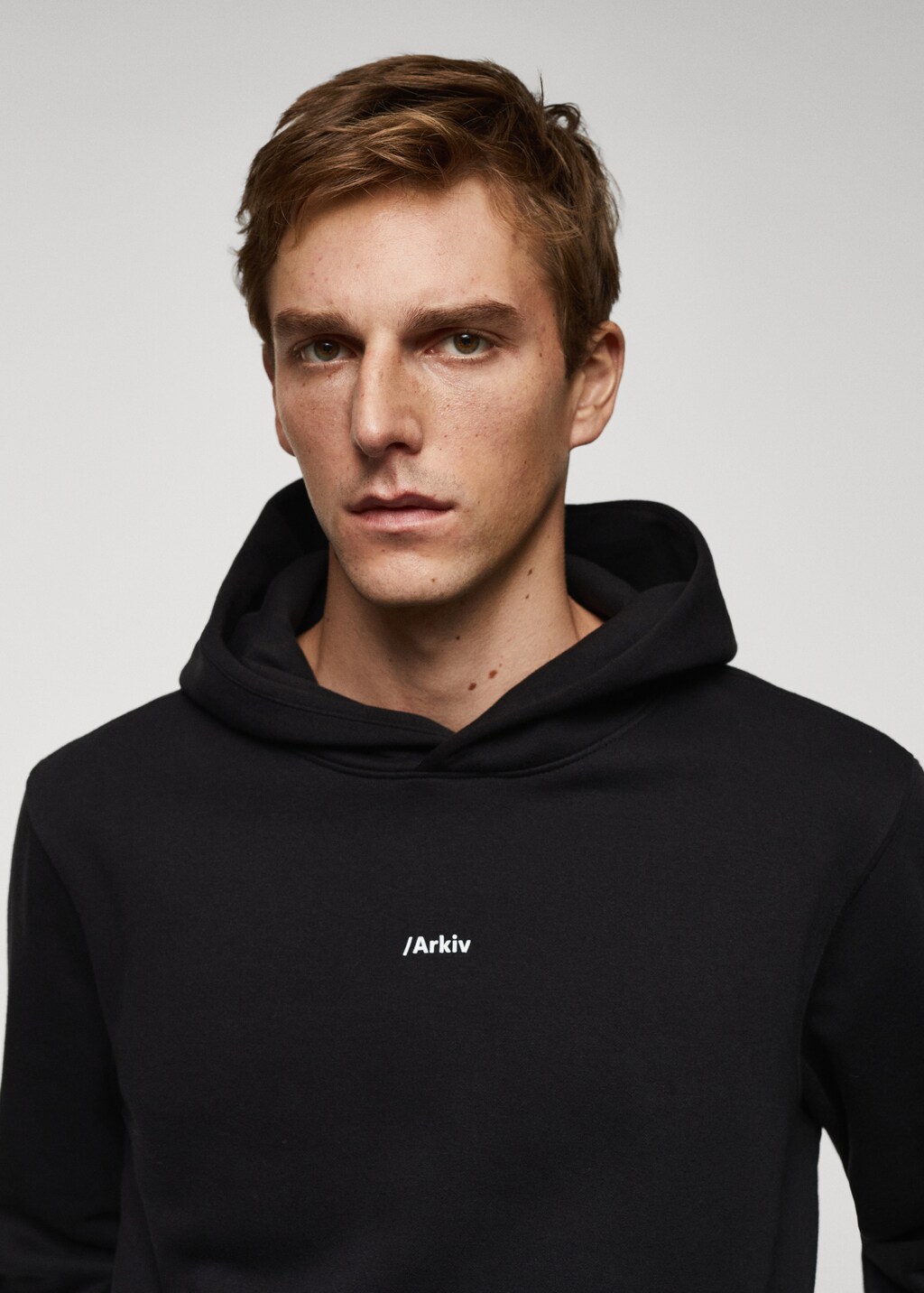 Cotton hooded sweatshirt text - Details of the article 1