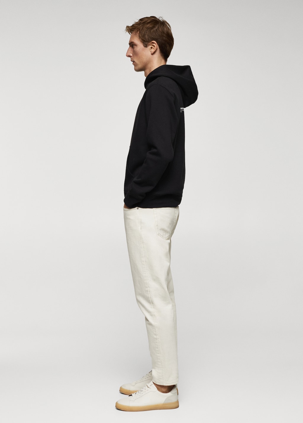 Cotton hooded sweatshirt text - Details of the article 2