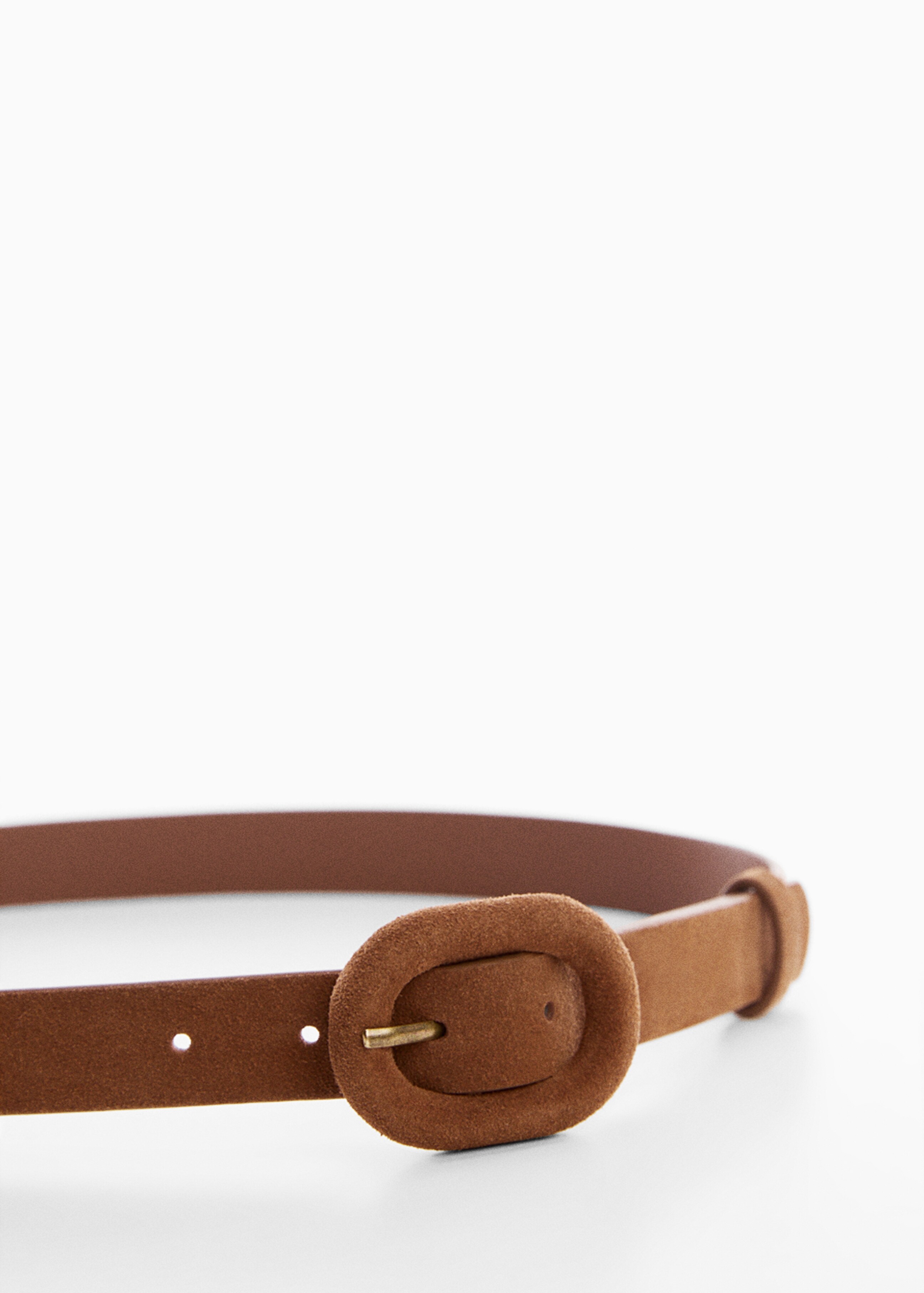 Leather belt with wide buckle - Details of the article 1