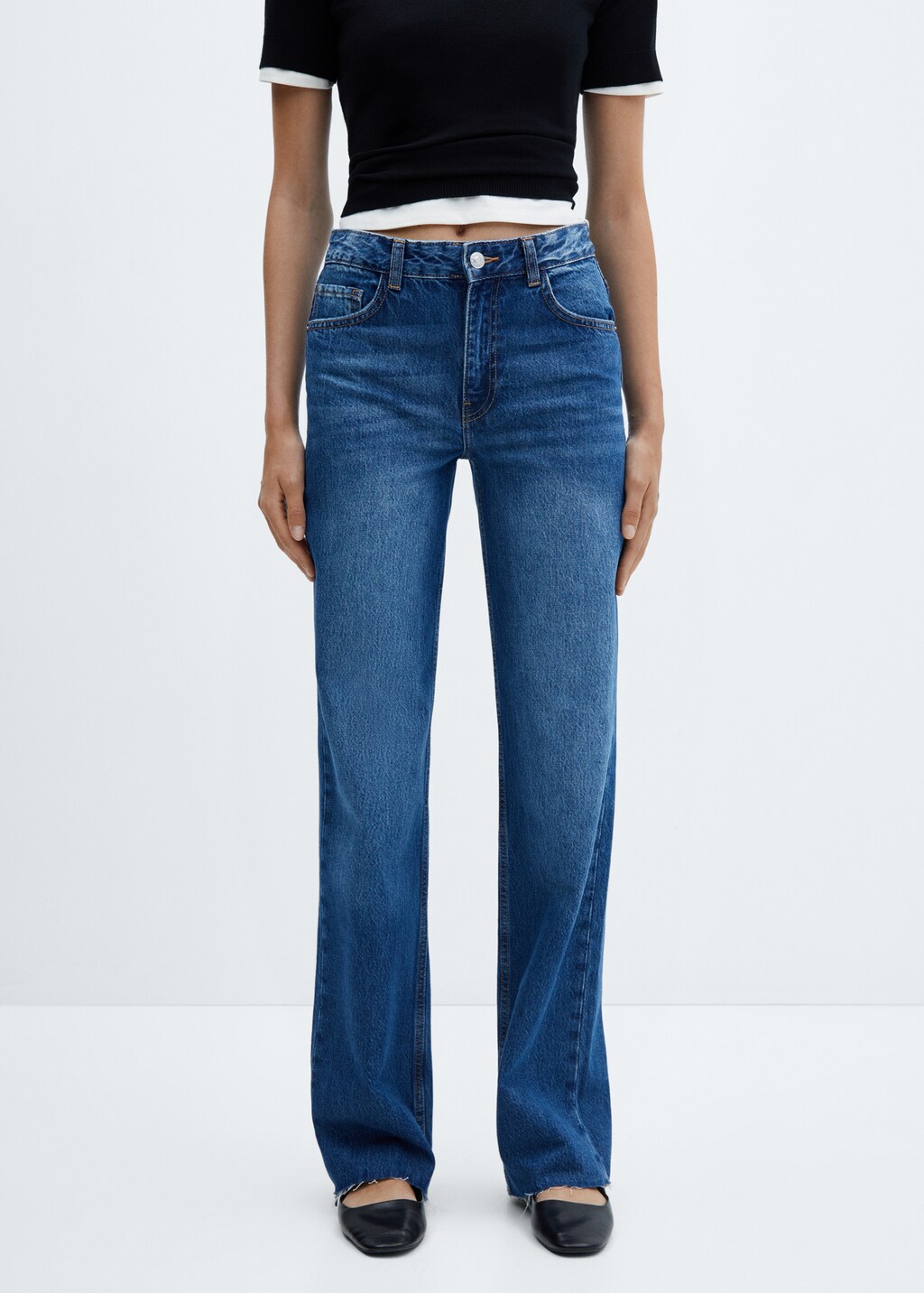 Wideleg mid-rise jeans - Medium plane