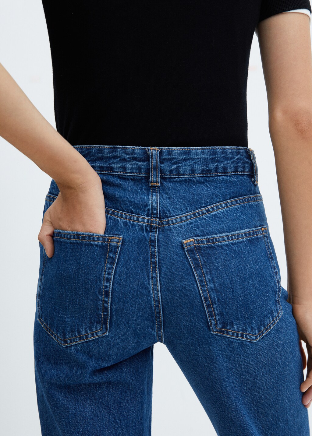 Wideleg-Jeans mit mittlerer Bundhöhe - Detail des Artikels 6