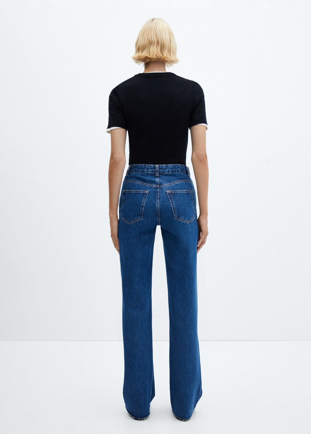 Wideleg mid-rise jeans - Reverse of the article