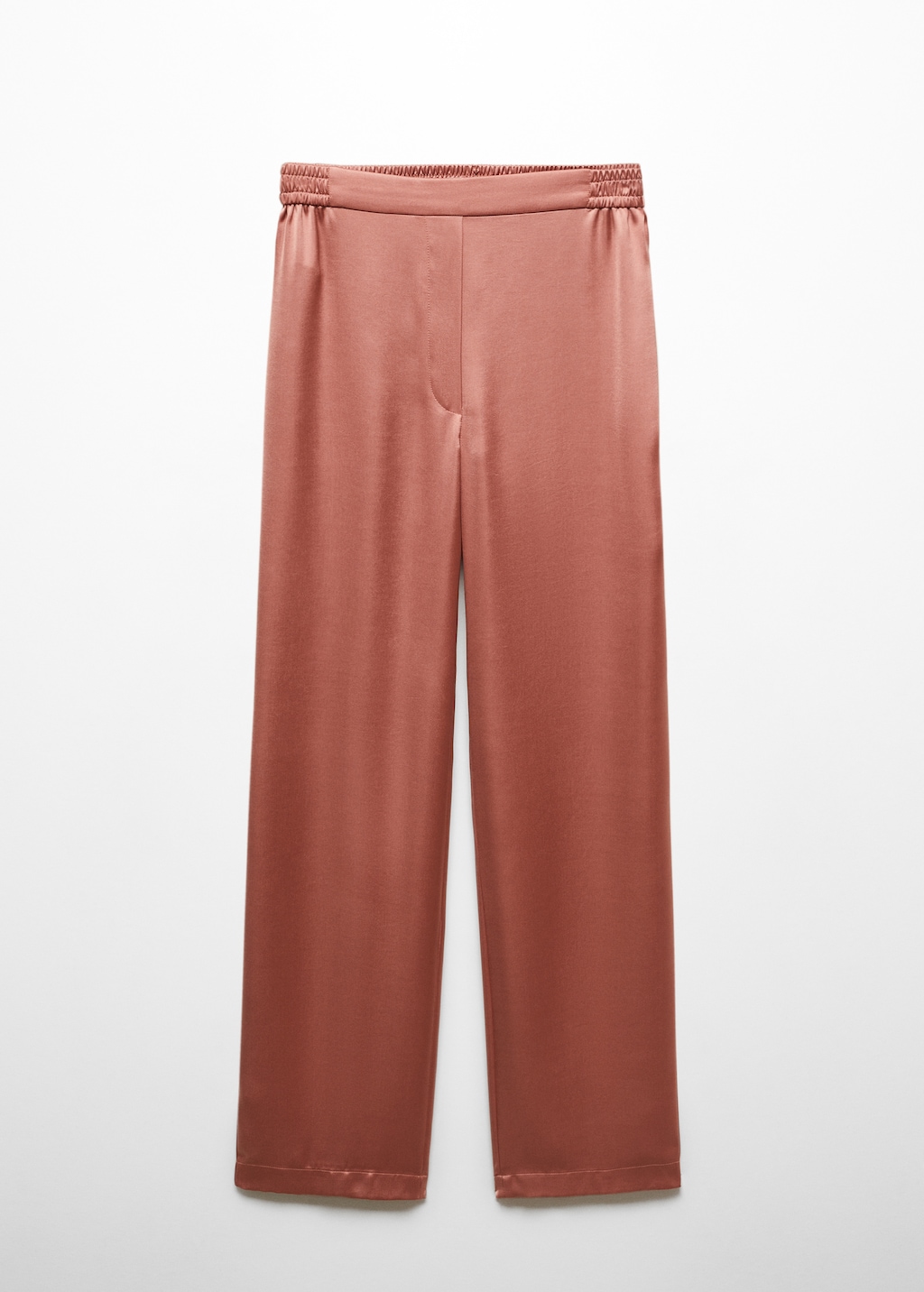 Satin trousers with elastic waist - Article without model