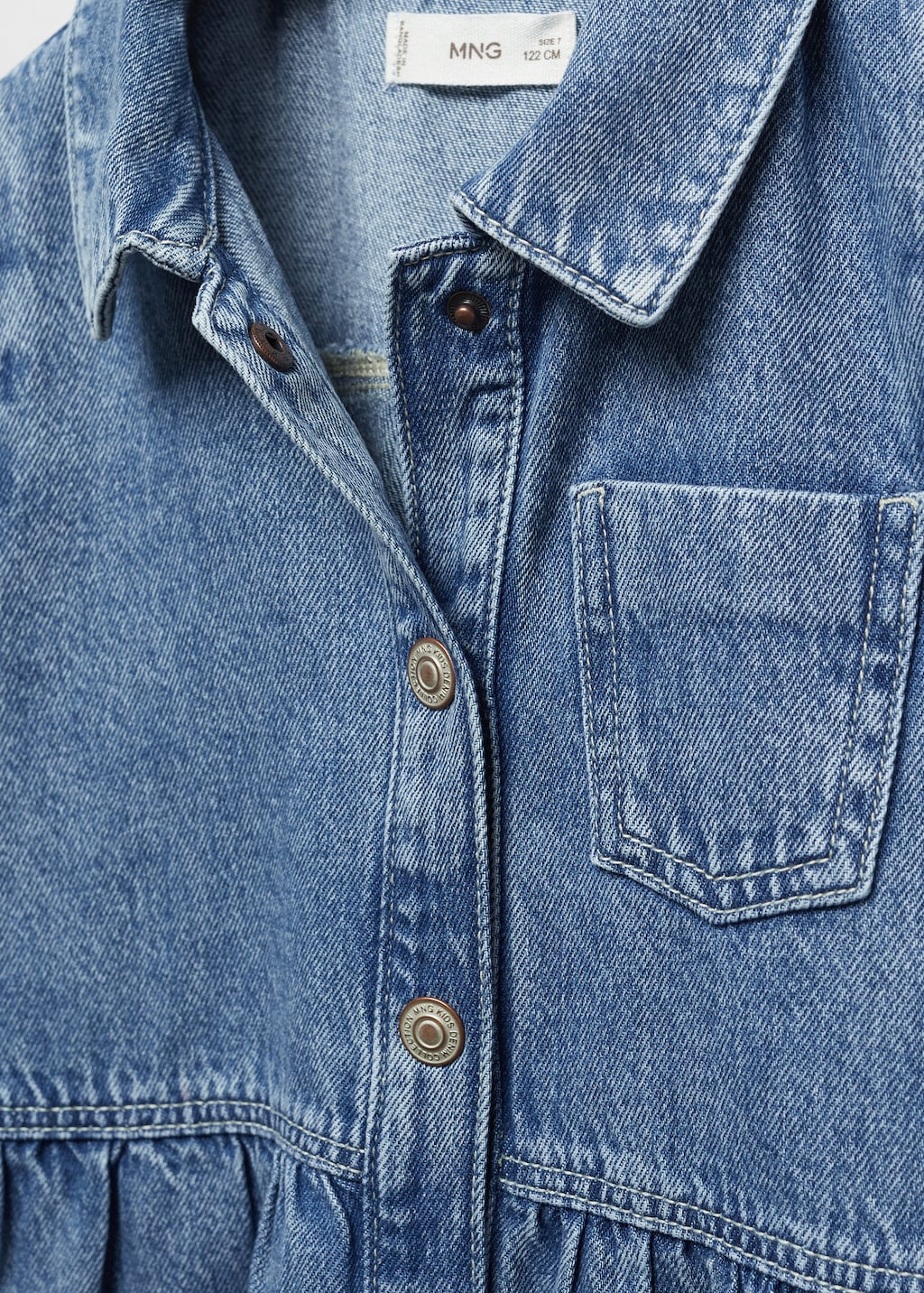 Frilled denim dress - Details of the article 8