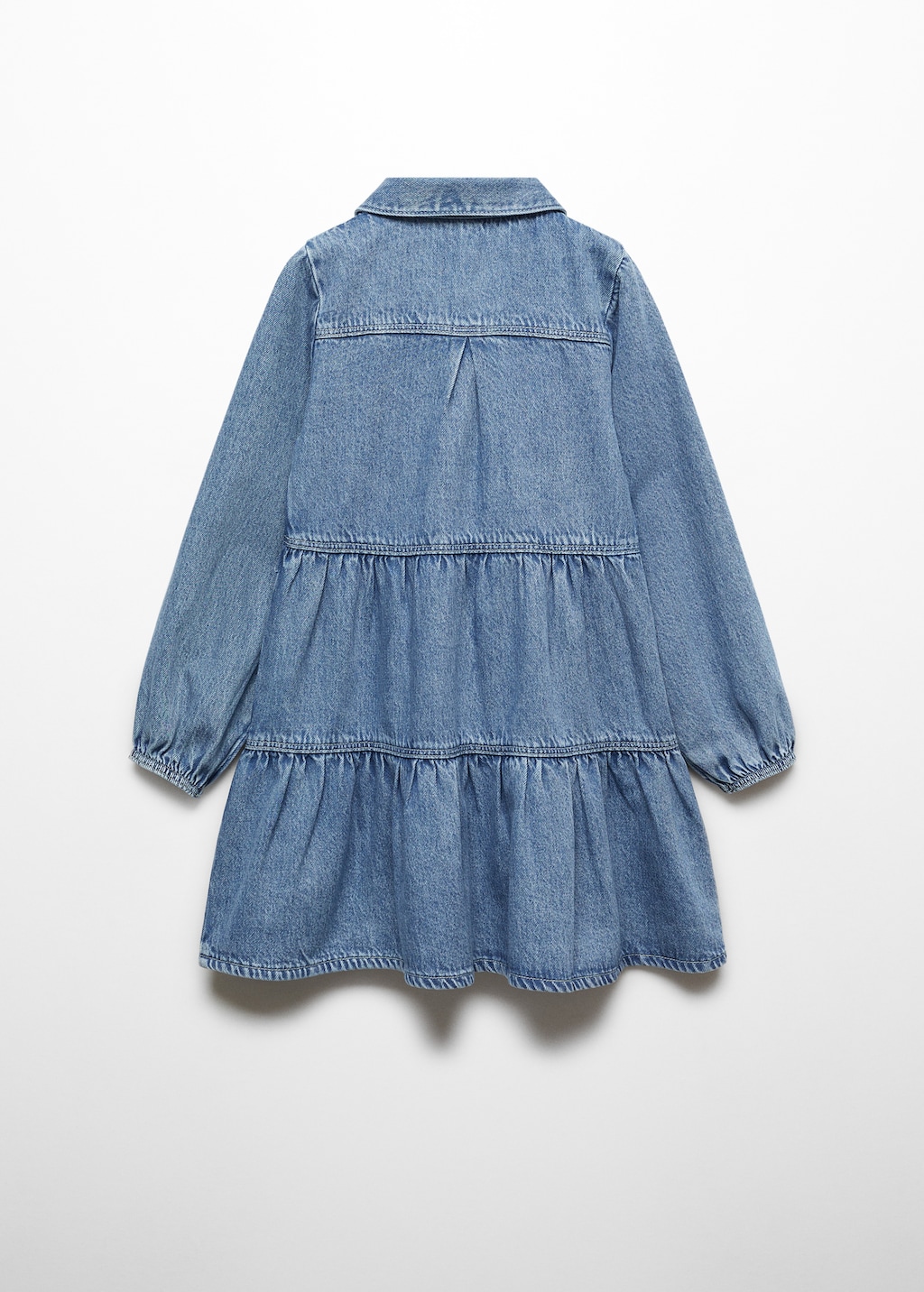 Frilled denim dress - Reverse of the article