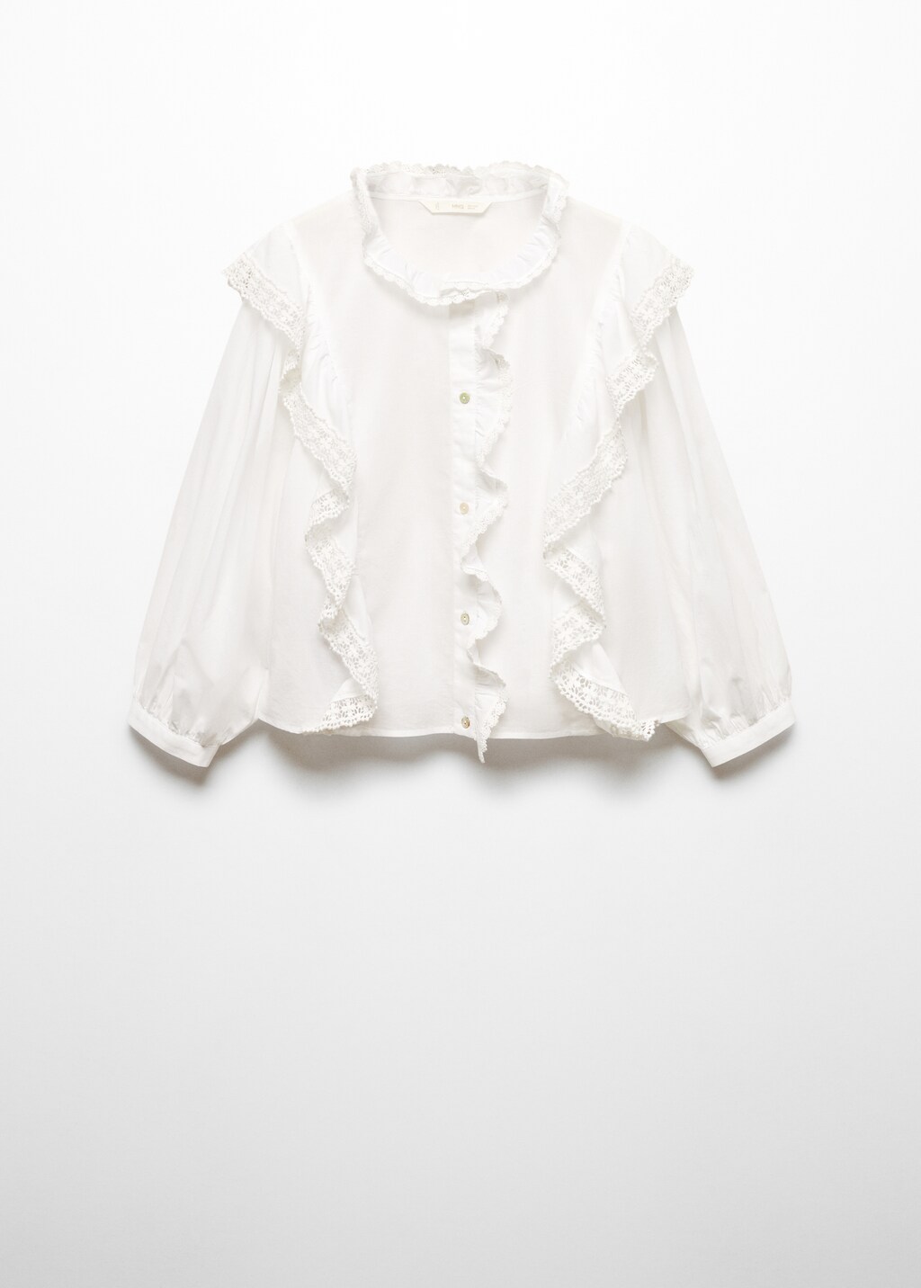 Lace blouse with ruffles - Article without model