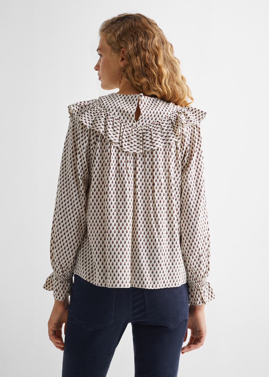 Ruffles printed blouse - Reverse of the article