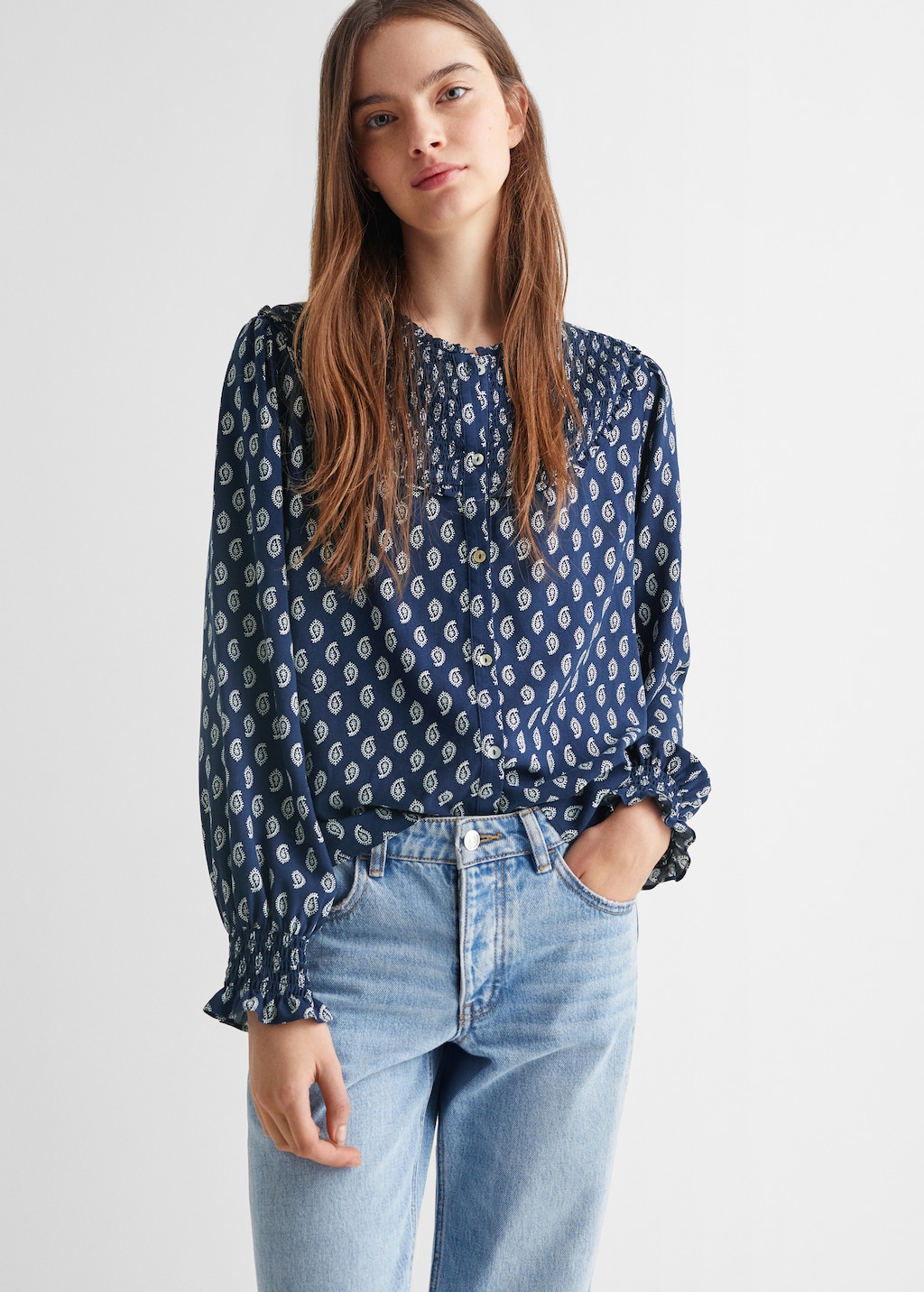 Blouse imprimée - Plan moyen