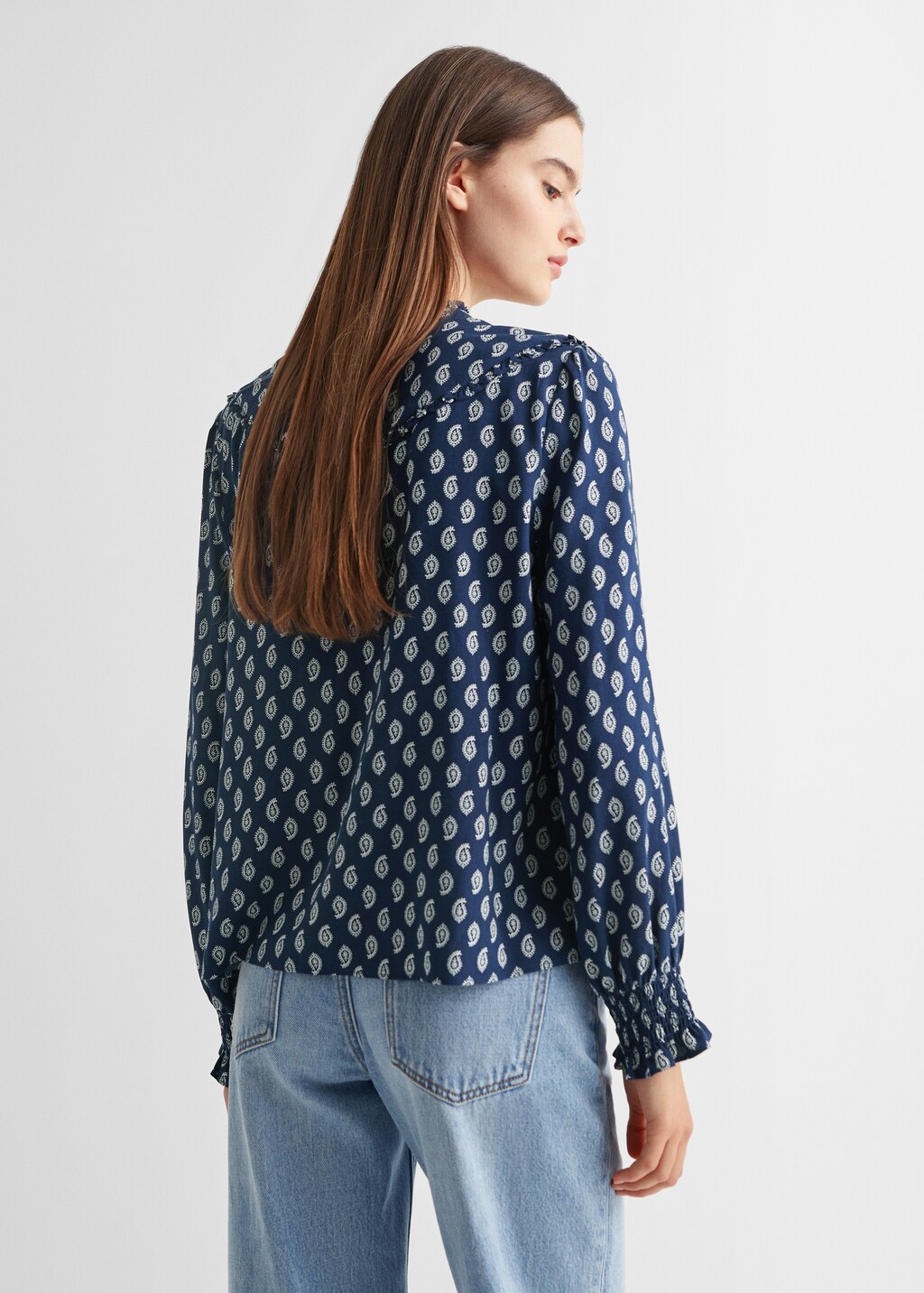 Printed blouse - Reverse of the article