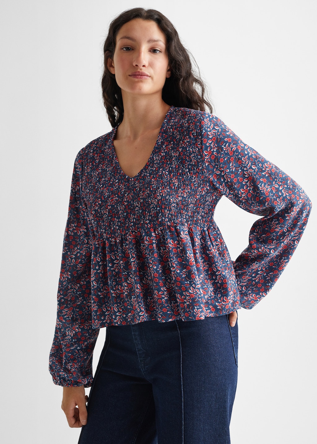 Blouse en imprimé floral - Plan moyen