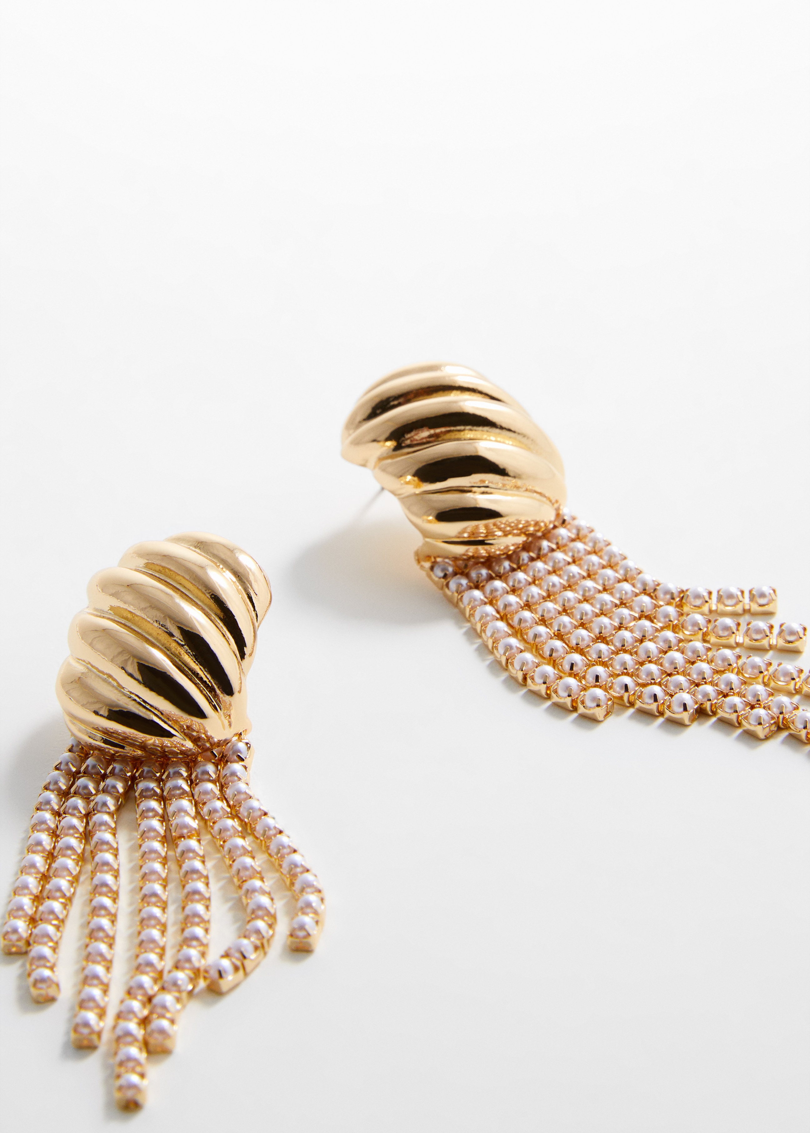 Pearl cascade earrings - Medium plane