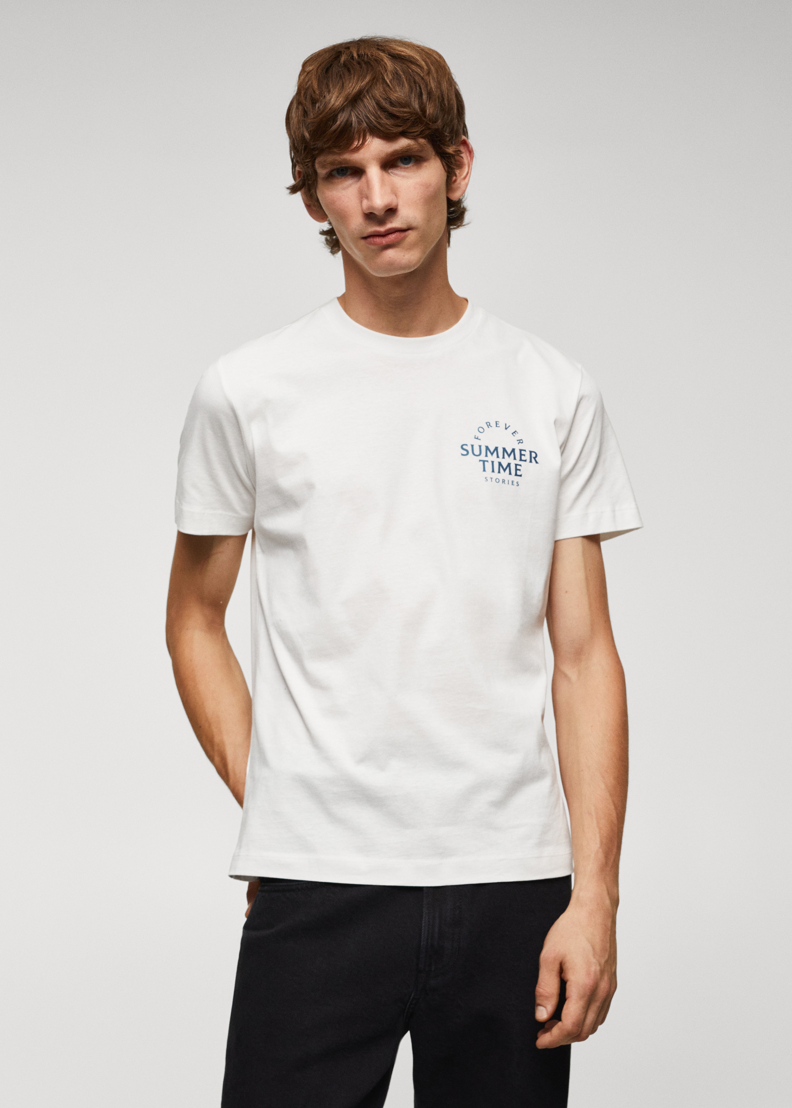 100% cotton printed t-shirt - Medium plane