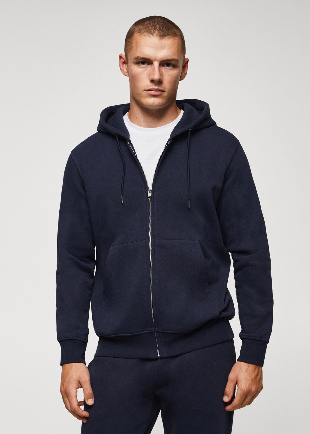 Cotton zip-up hoodie - Medium plane