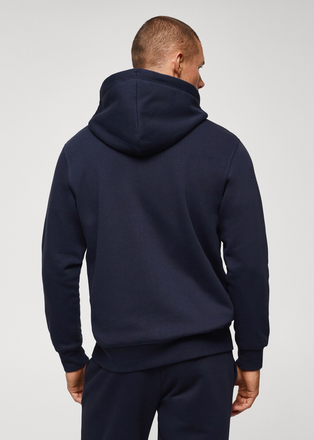 Cotton zip-up hoodie - Reverse of the article