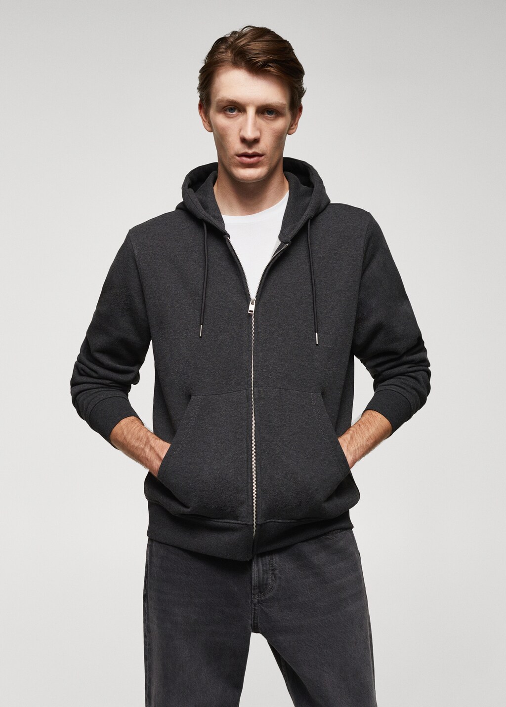 Cotton zip-up hoodie - Medium plane