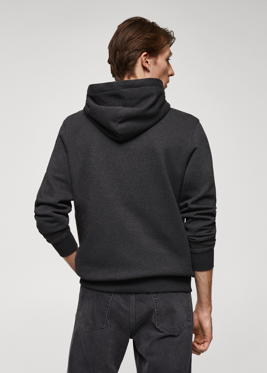 Cotton zip-up hoodie - Reverse of the article