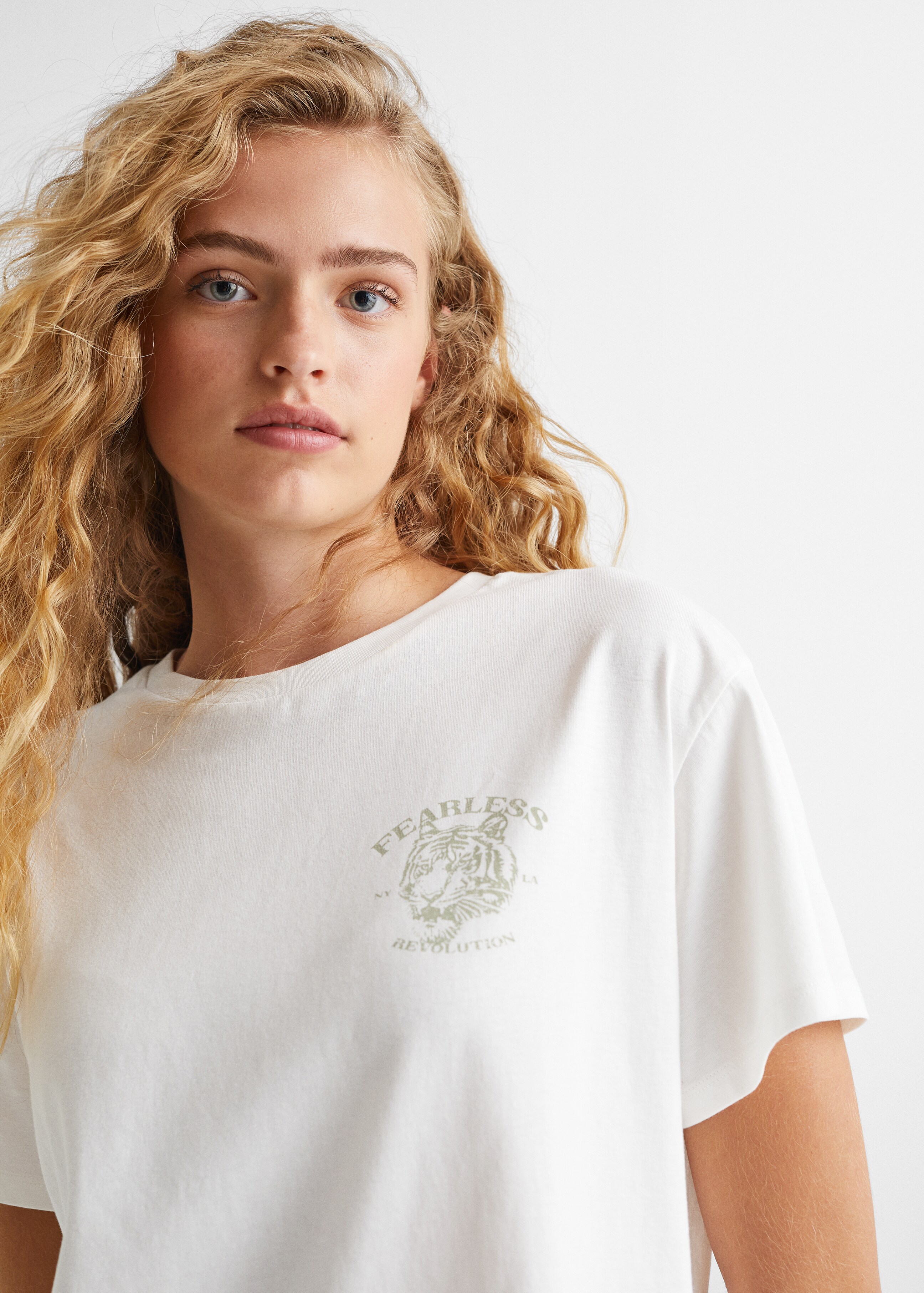 Printed message T-shirt - Details of the article 1