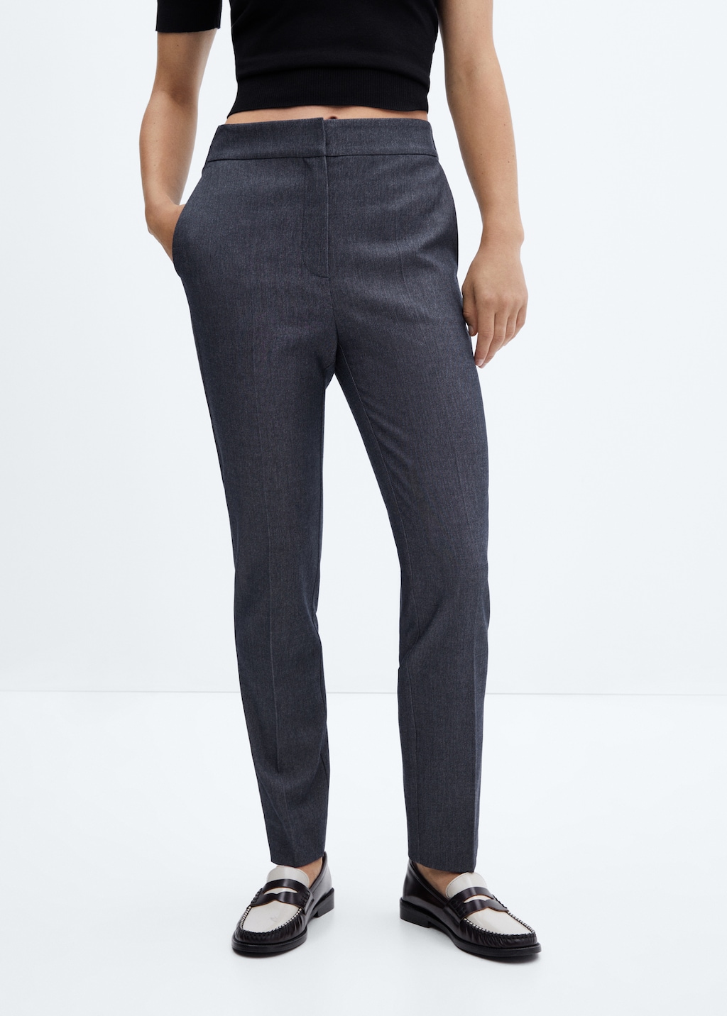 Pantalon skinny taille normale - Plan moyen