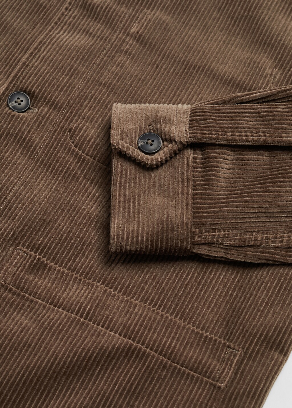 Corduroy pockets overshirt  - Details of the article 8