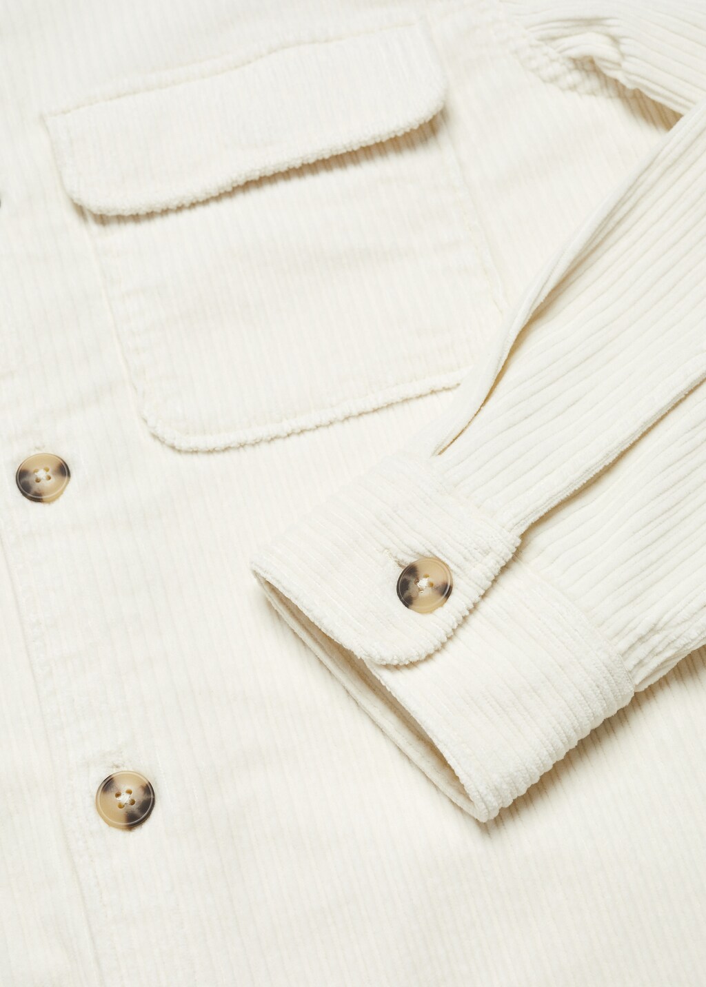 Corduroy pockets overshirt  - Details of the article 8