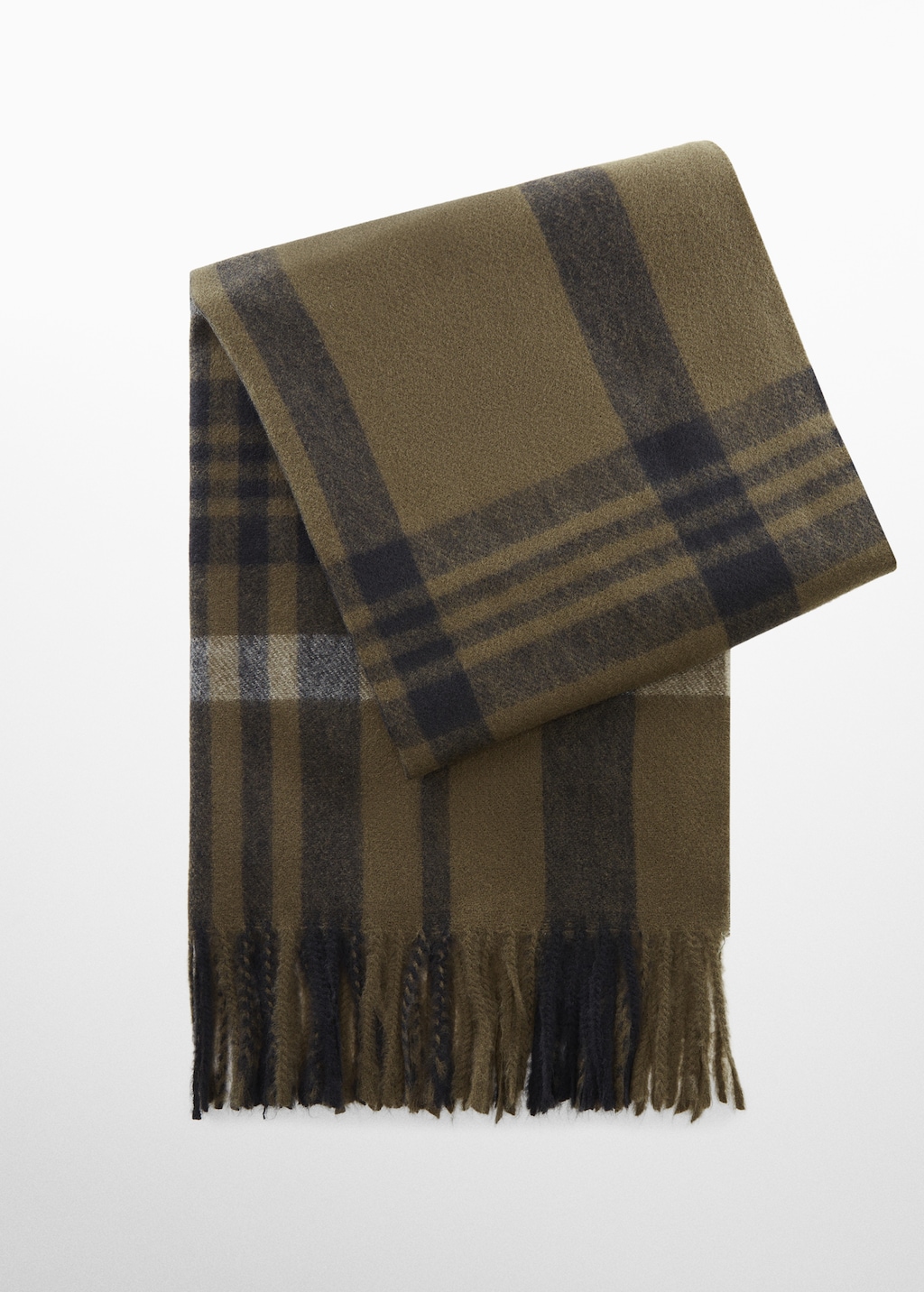 Fringed check scarf - Article without model