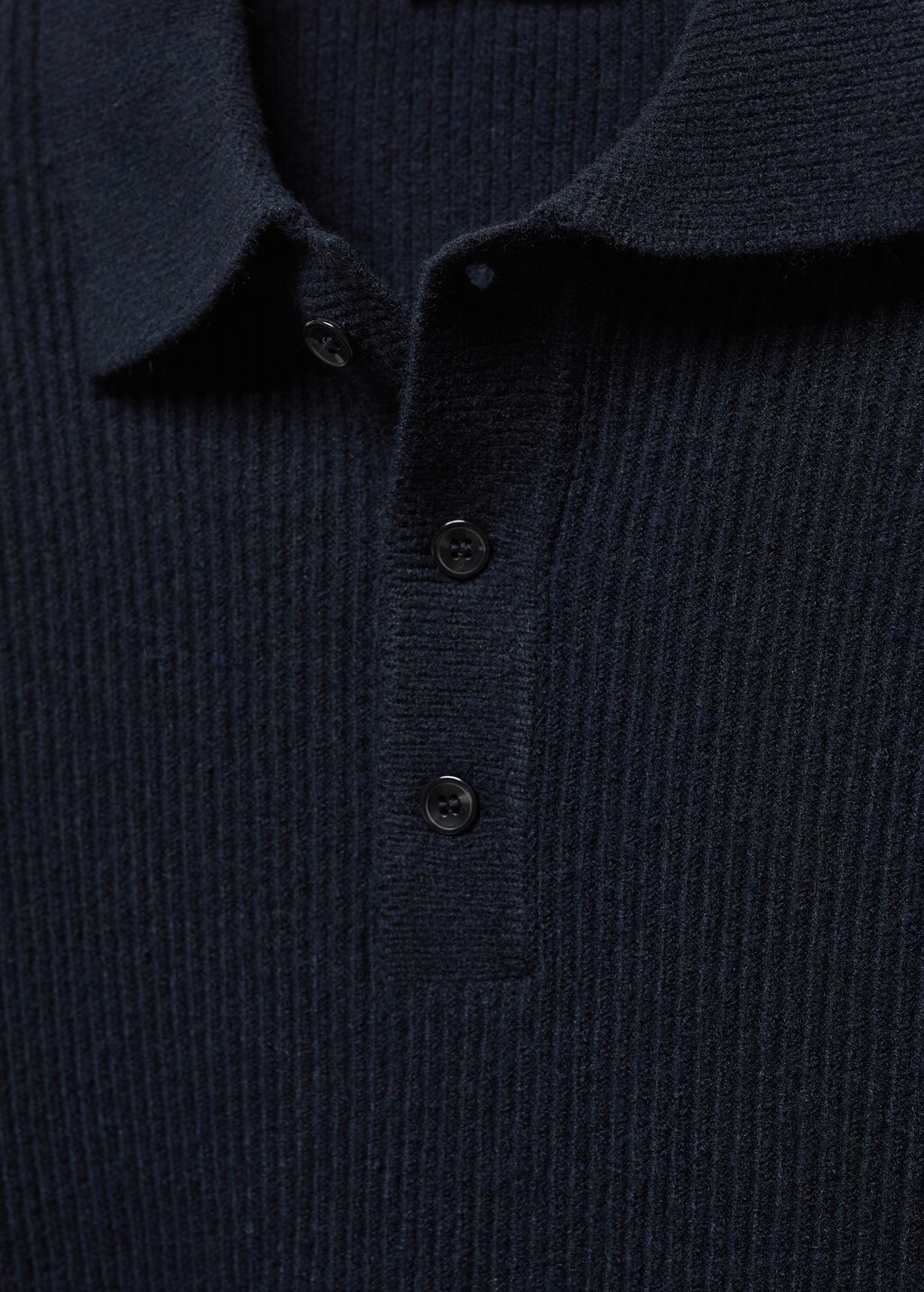 Ribbed knit polo shirt - Details of the article 8