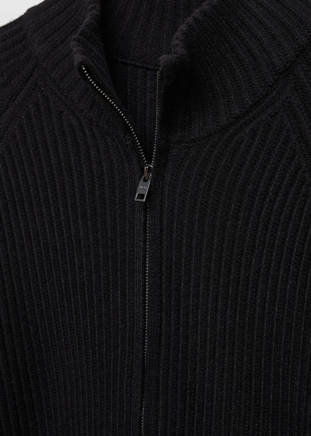 Ribbed cardigan with zip detail - Details of the article 8