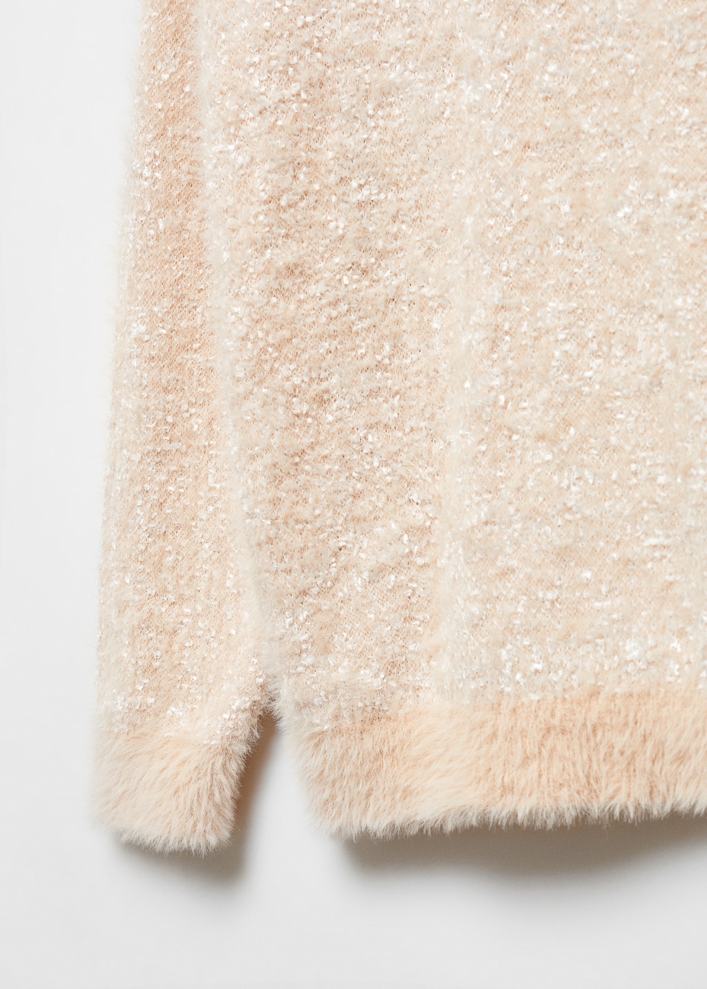 Sweater with fur-effect trim - Details of the article 8