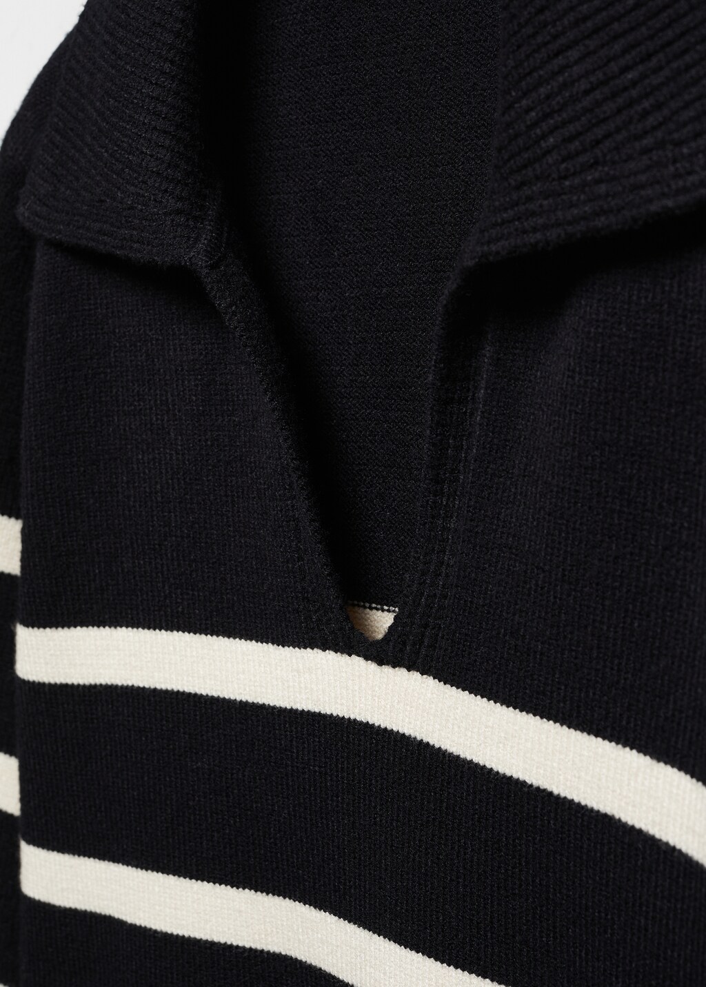 Striped polo-neck sweater - Details of the article 8