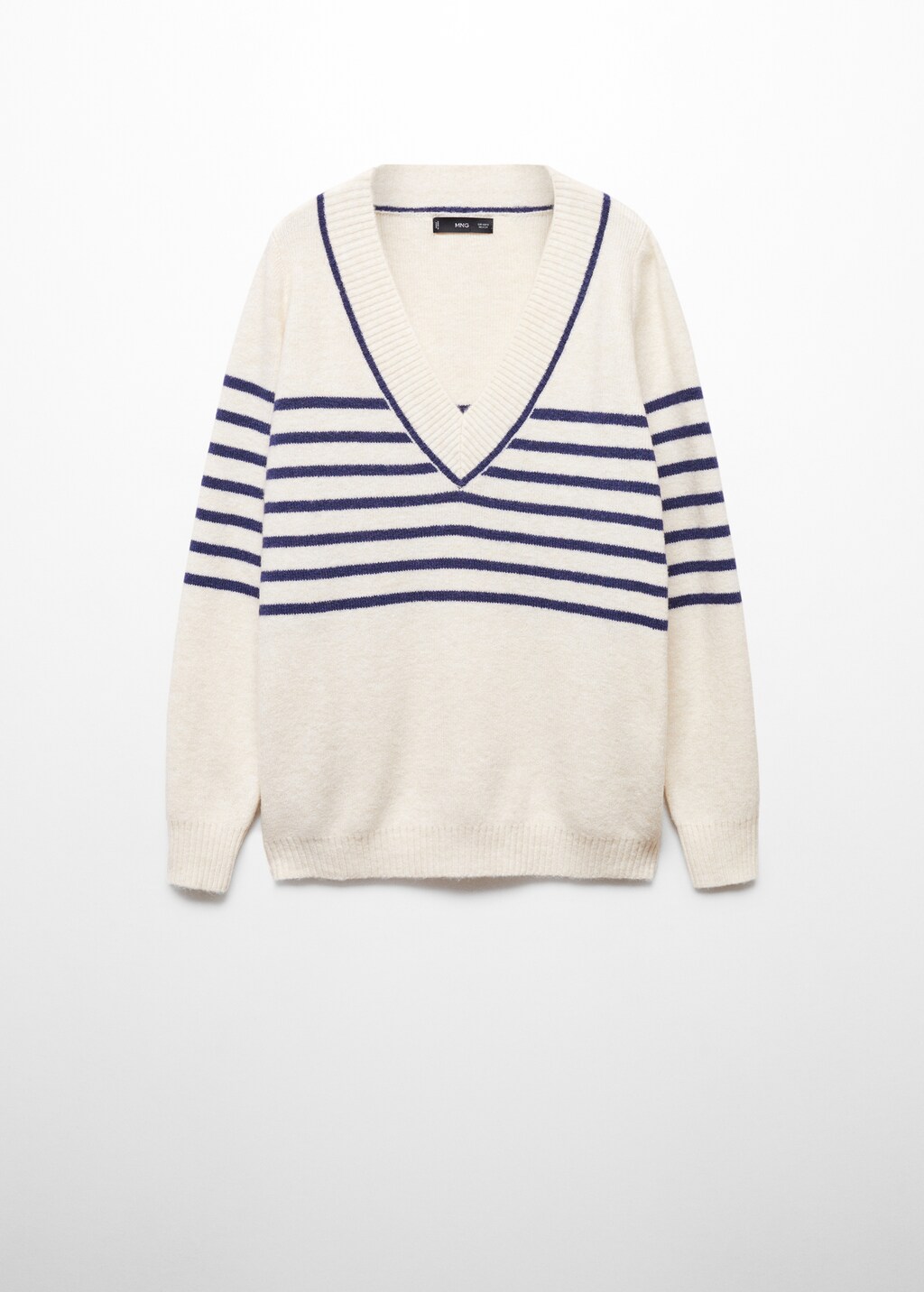 V-neck striped sweater - Article without model